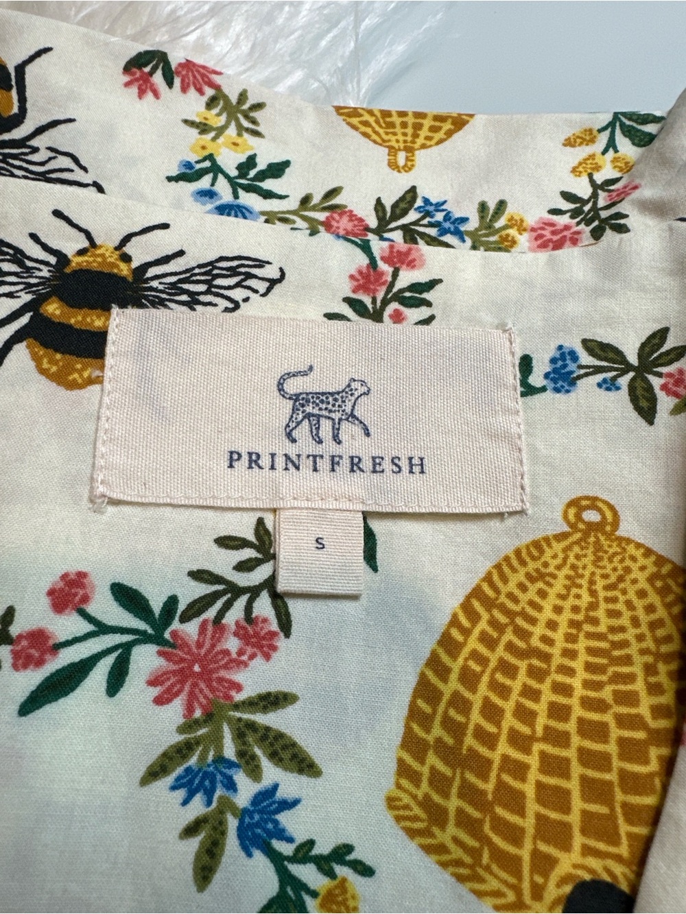 Printfresh Sweet Bee Pajama Set Organic Cotton Small NWT $168 - Picture 4 of 9